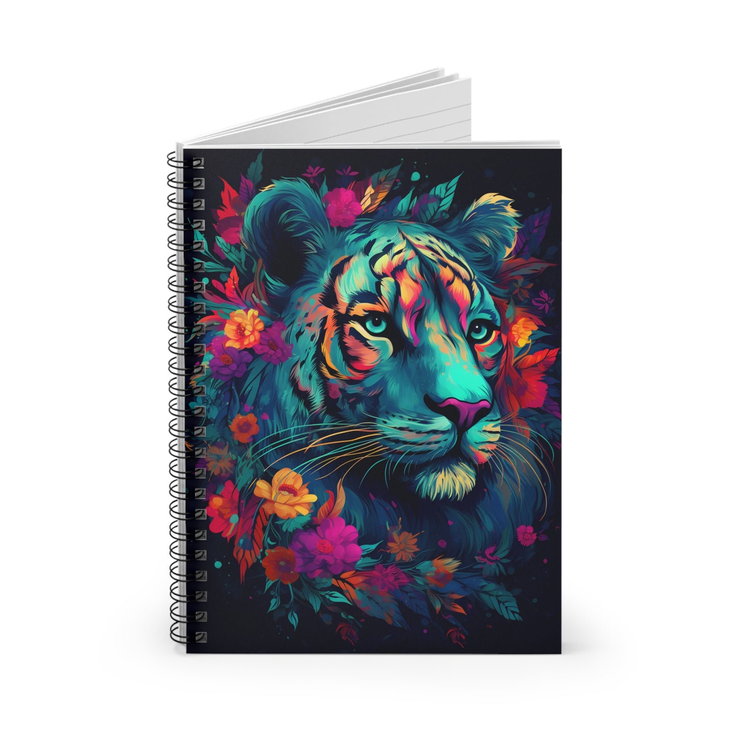 Colorful Neon Tiger Notebook