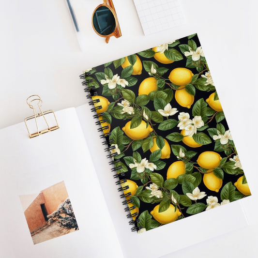 Lemon Leaf Flower Notebook