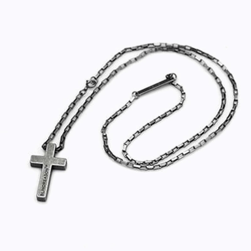 Titanium Steel Cross Pendant Antique Finished Necklace