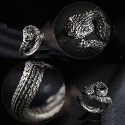 Rattlesnake Snake Ring | 925 Silver
