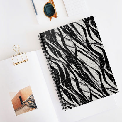 Abstract Strokes Pattern Notebook