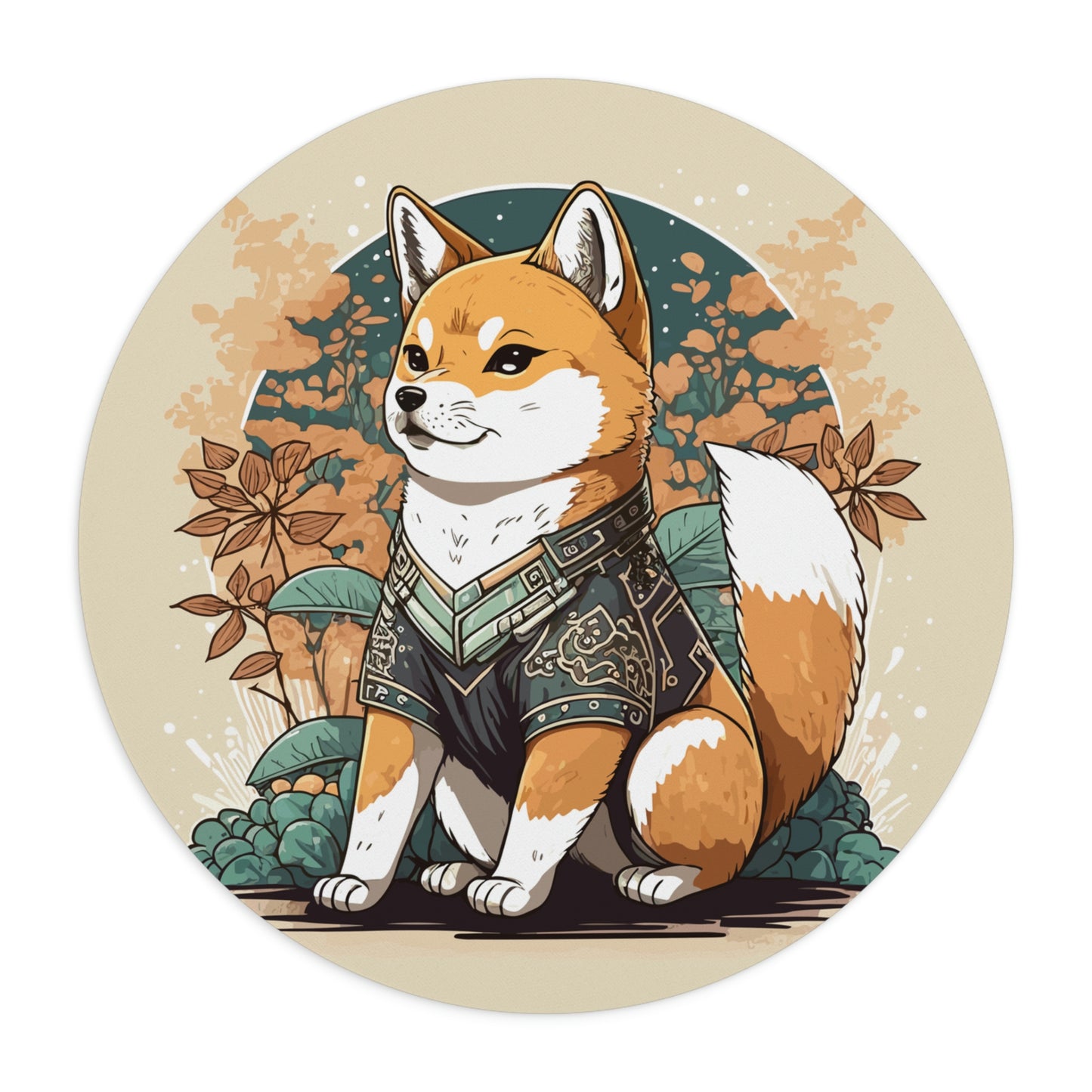 Shiba Inu in Kimono Mouse Pad (2 Shapes)