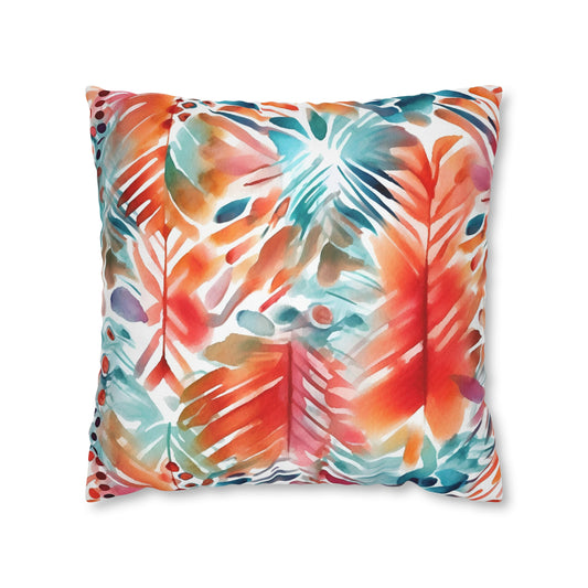 Boho Abstract Floral Throw Pillow Cover (02)