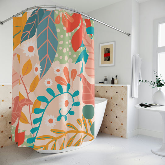 Boho Floral Shower Curtain (3)
