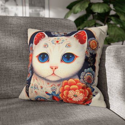 Matryoshka Cat Throw Pillow Cover (1)