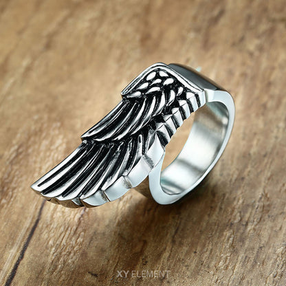 Angel's Wing Steel Ring