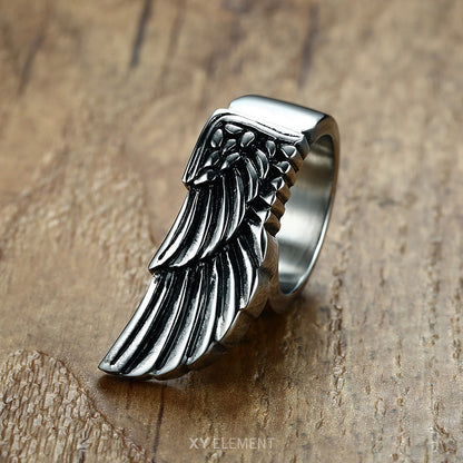 Angel's Wing Steel Ring
