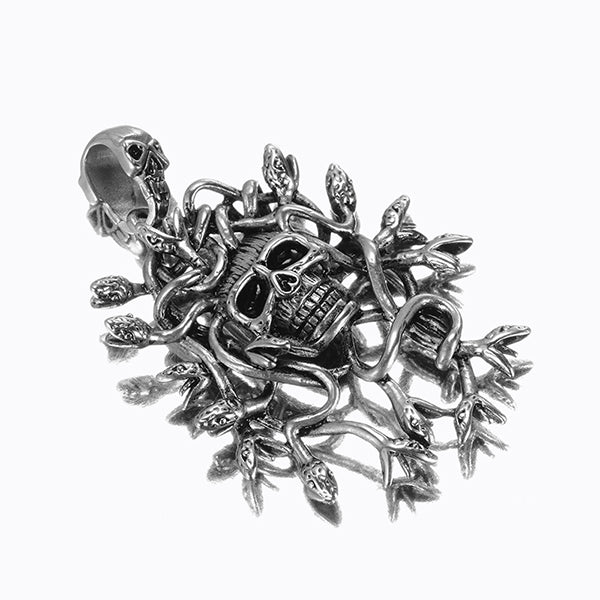 Medusa Skull Titanium Steel Pendant Necklace