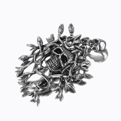 Medusa Skull Titanium Steel Pendant Necklace