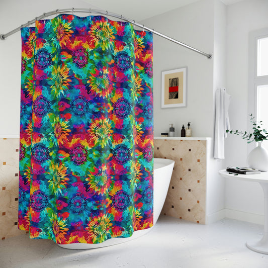 Boho Tie Dye Shower Curtain
