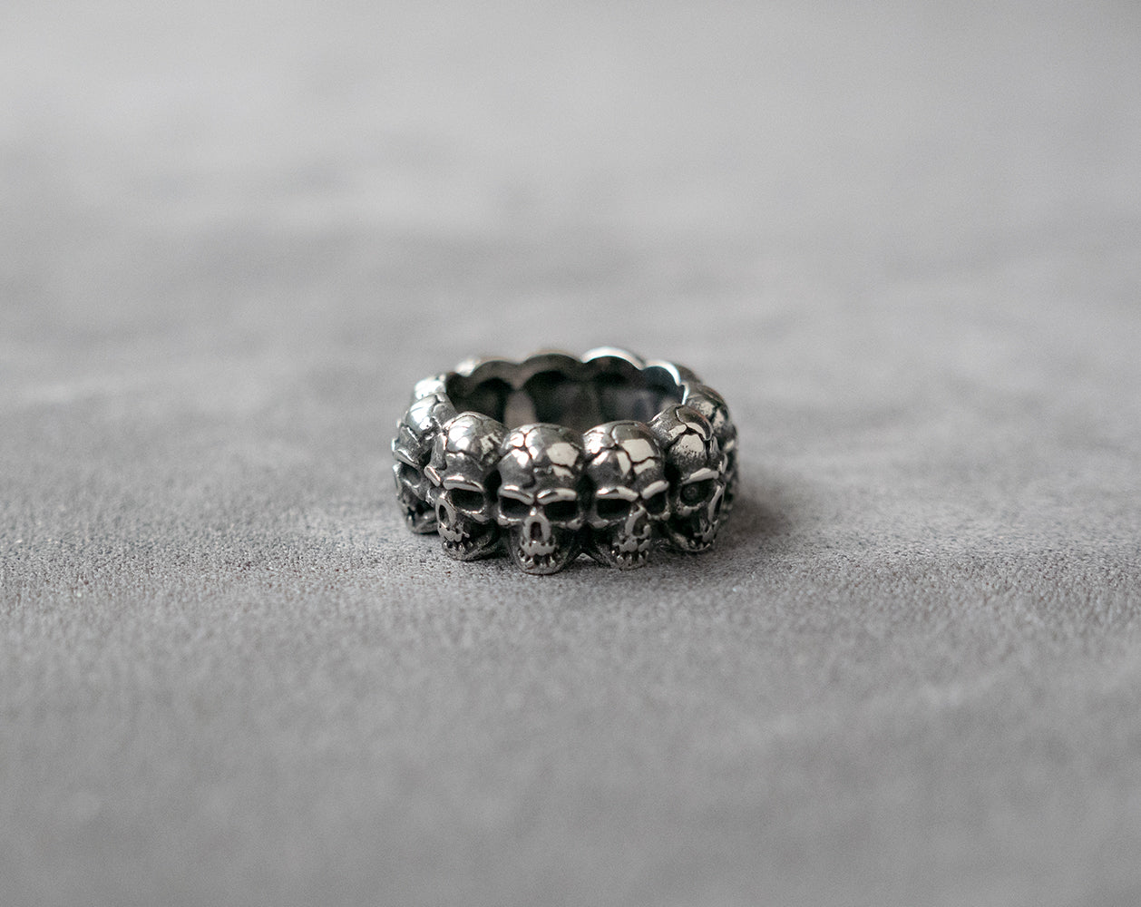 Skull Wrap Band Ring 316L Stainless Steel