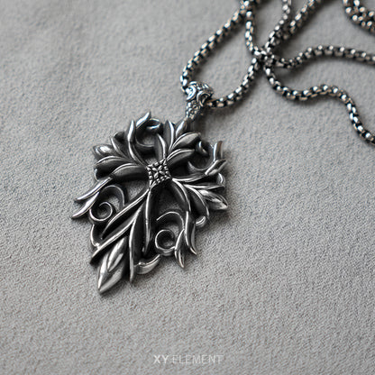 Floral Vine Pendant Necklace Stainless Steel Inspired by Mermaid
