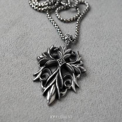 Floral Vine Pendant Necklace Stainless Steel Inspired by Mermaid