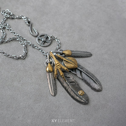 Stainless Steel Feather Necklace