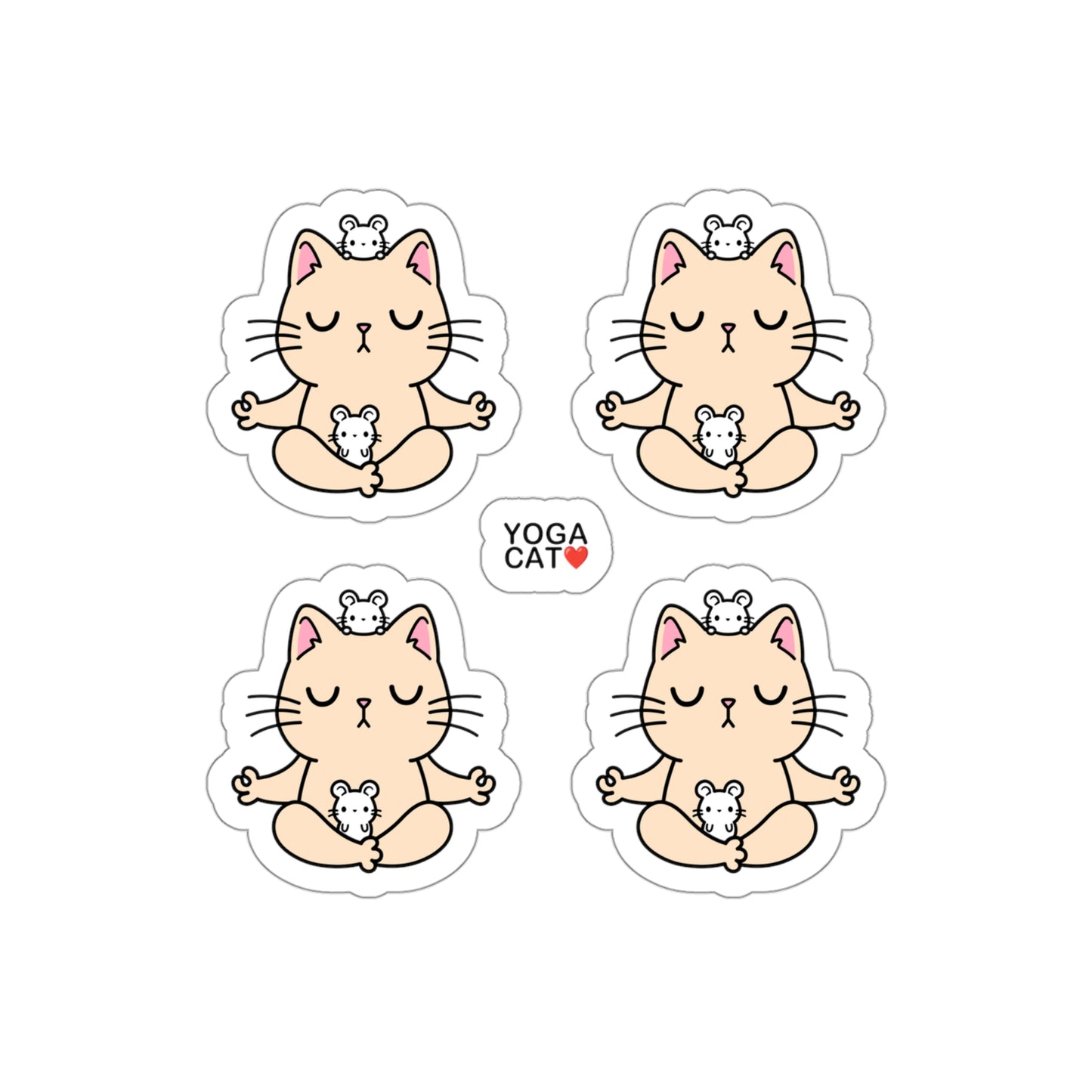 Yoga Cat Sticker Pack (2)