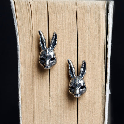 Silver Rabbit Cross Stud Earring Punk Rock Earring