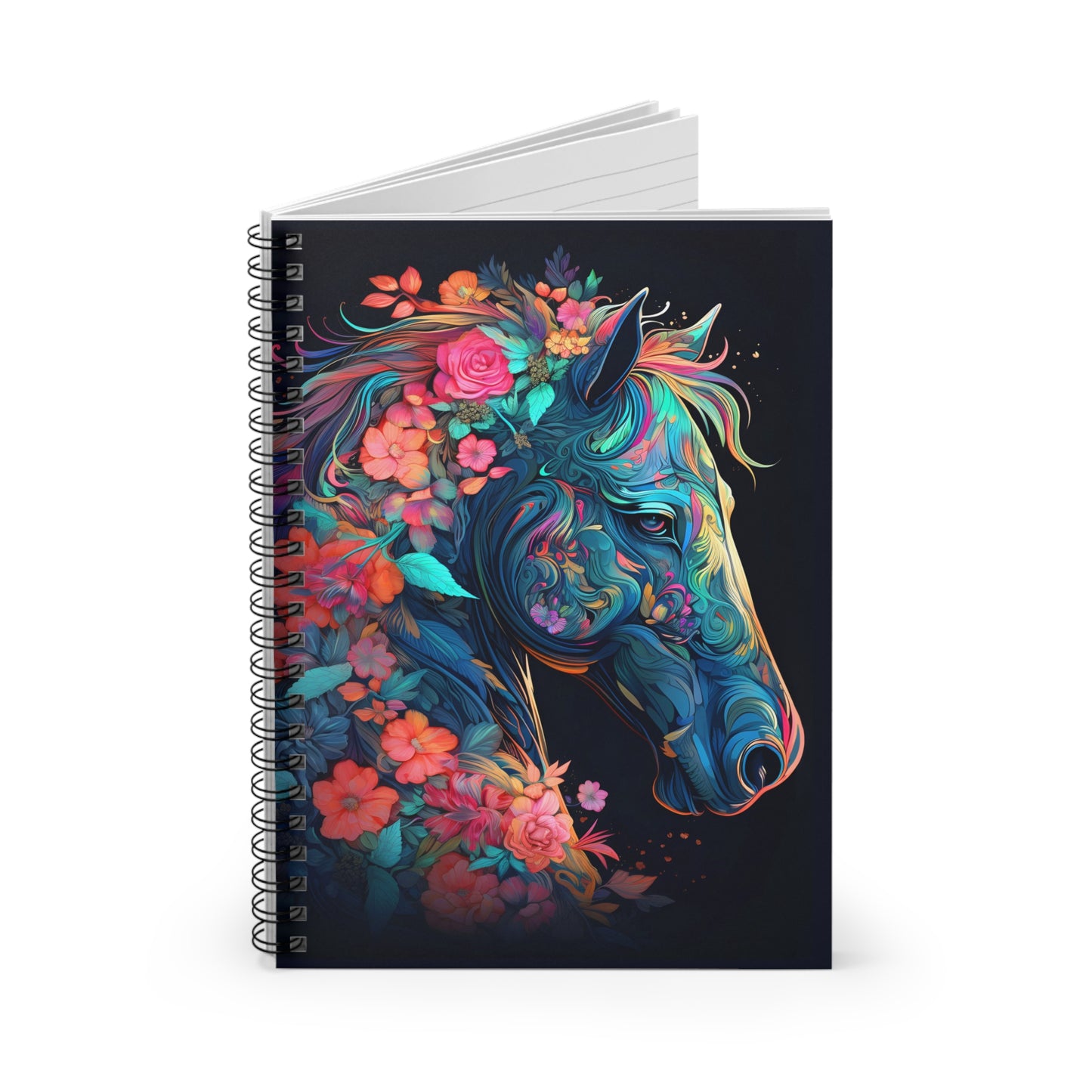 Colorful Neon Horse Notebook