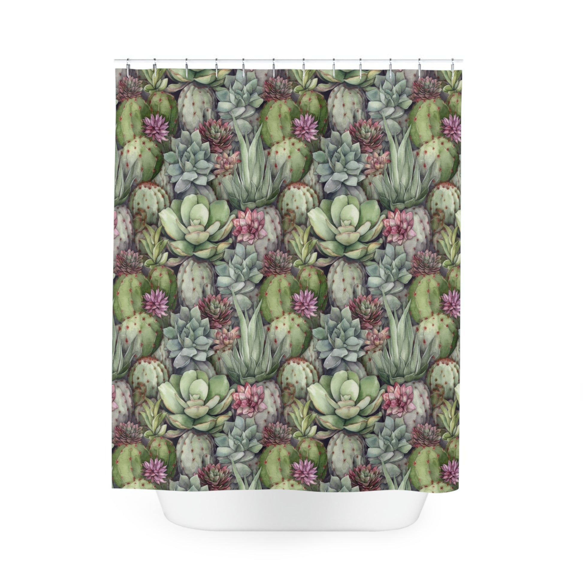 succulent shower curtain Cactus Desert Shower Curtain – XY ELEMENT