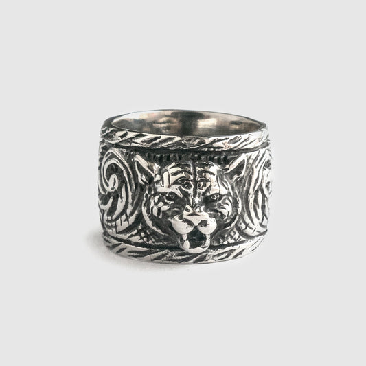Leopard Tribal Stainless Steel Ring