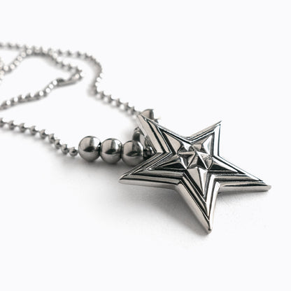 Star in Star Stainless Steel Necklace