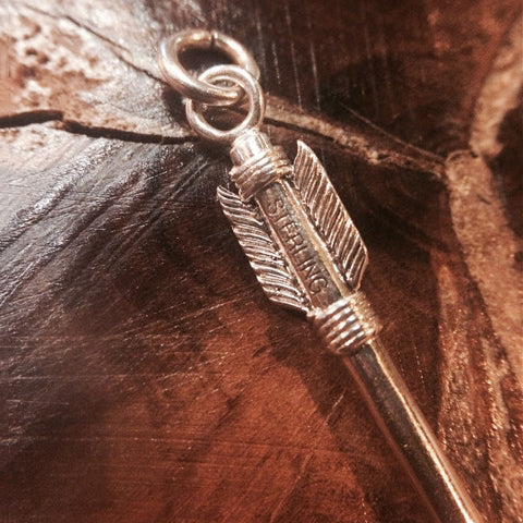 Arrow of Courage Solid Sterling Silver Pendant
