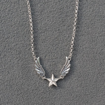 Angel Wing Star Necklace - KING BABY Style