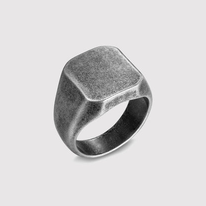 Square Signet Stainless Steel Minimalist Ring