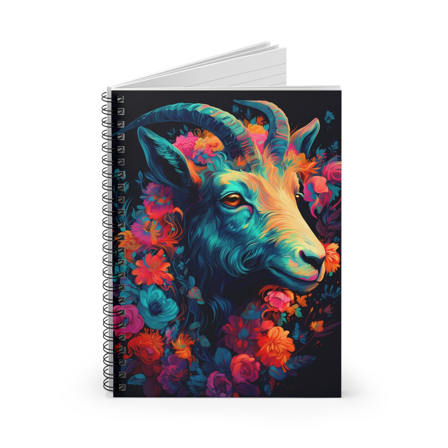 Colorful Neon Goat Notebook