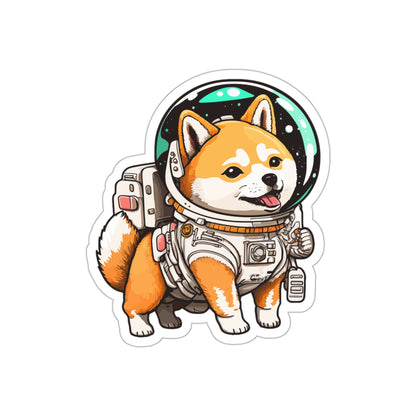 Kawaii Shiba Astronaut Sticker