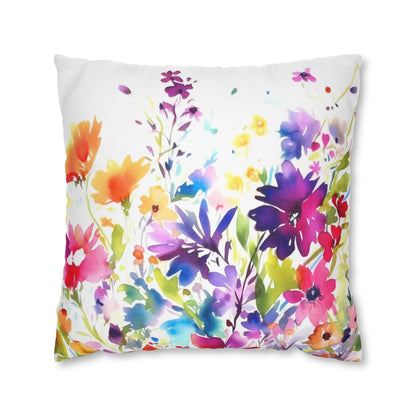 Watercolor Wildflowers Throw Pillow cover (5)