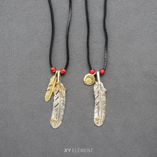 S925 Silver Eagle Claw Japanese Glass Beads Deer Leather Necklace
