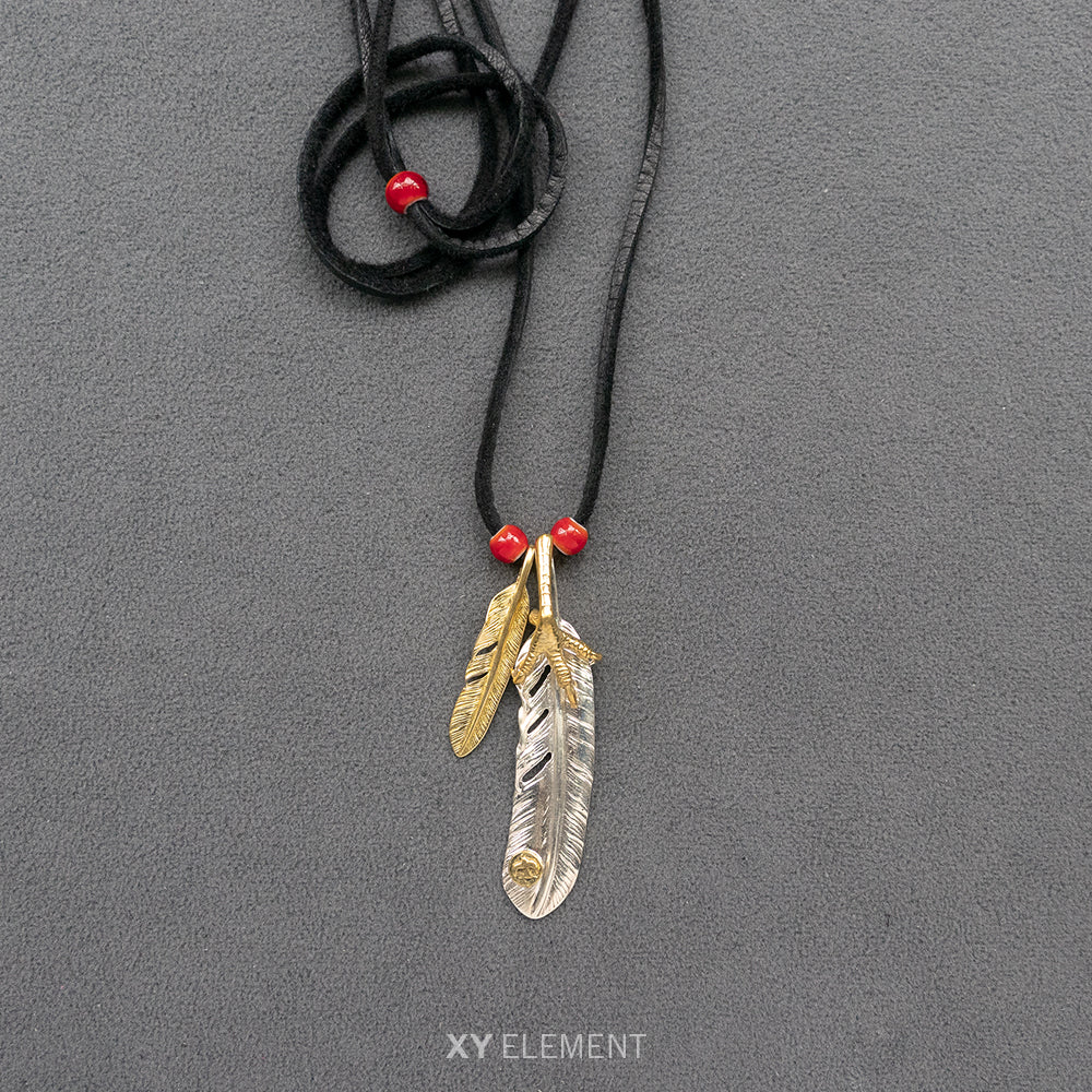 S925 Silver Eagle Claw Japanese Glass Beads Deer Leather Necklace