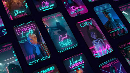 10款Cyberpunk Neon賽博龐克霓虹燈樣式的豎版動畫