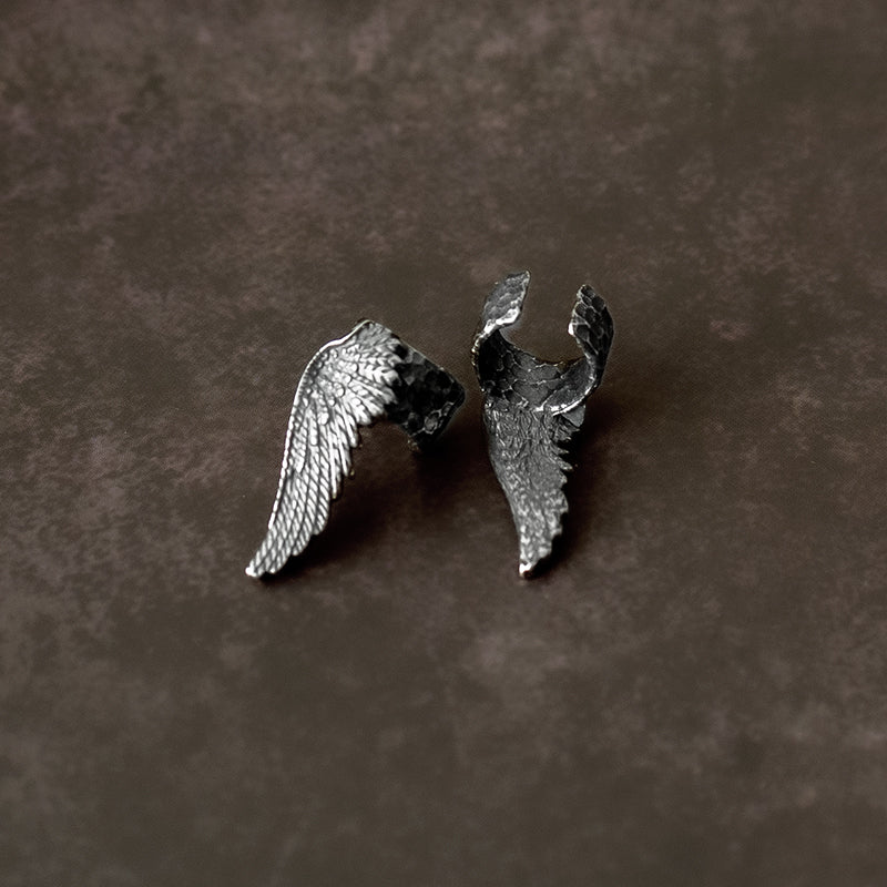 Angel's Wing Steel Ear Cuffs