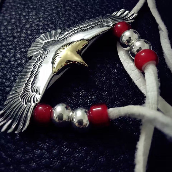 Takahashi Goro’s Native American Style Spread Eagle Sterling Silver Necklace