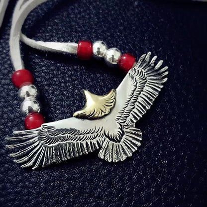 Takahashi Goro’s Native American Style Spread Eagle Sterling Silver Necklace