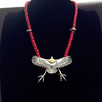 Takahashi Goro’s Native American Style Spread Eagle Claw S925 Sterling Silver Necklace