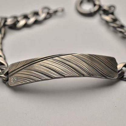 Minimalist Feather Curb Chain ZEN Bracelet