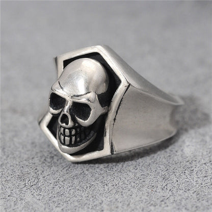 Skull Ring Gothic Punk Biker Ring