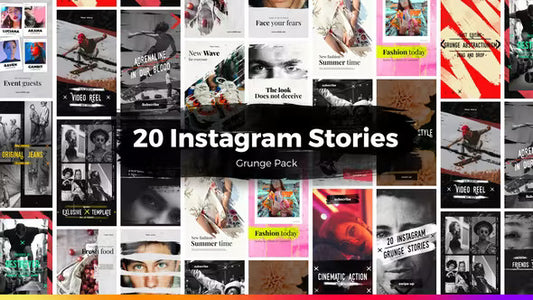 20款筆刷風格 Grunge Instagram Stories TikTok