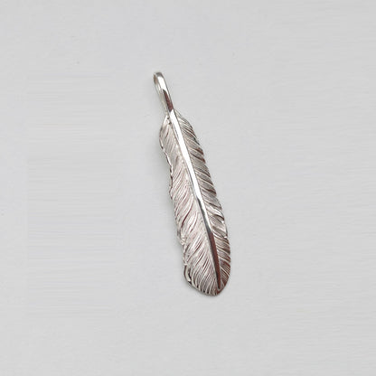 Personalized Custom Engraving Silver Feather