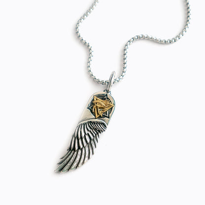 埃及荷魯斯之眼 天使之翼 吊飾項鍊 N1019