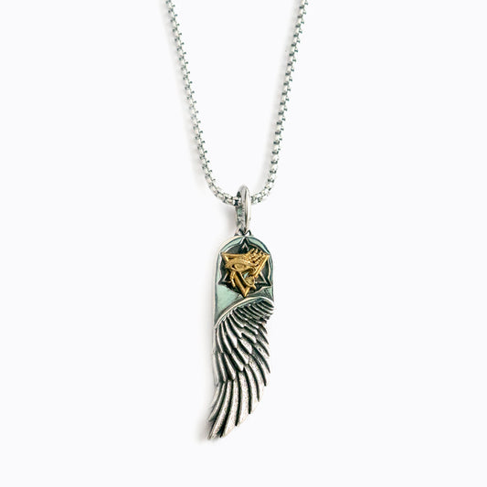 埃及荷魯斯之眼 天使之翼 吊飾項鍊 N1019