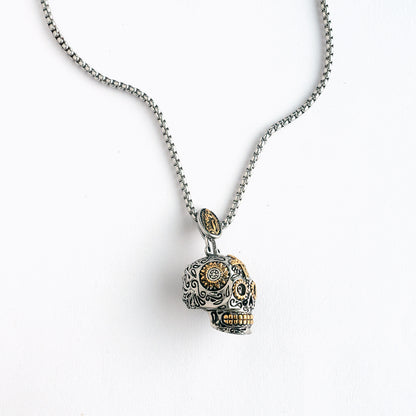 墨西哥糖骷髏 Sugar Skull 吊飾項鍊 N1038