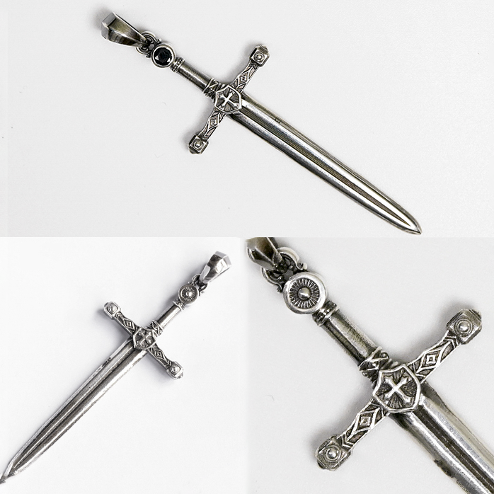 Miniature Medieval Sword Gothic Charm Pendant