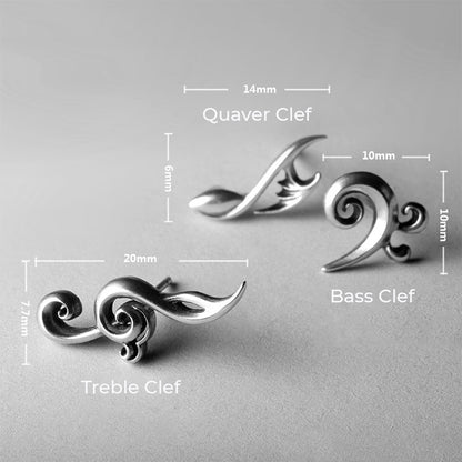 Music Notes Symbol Earring Treble Clef Bass Clef Quaver Clef Earring