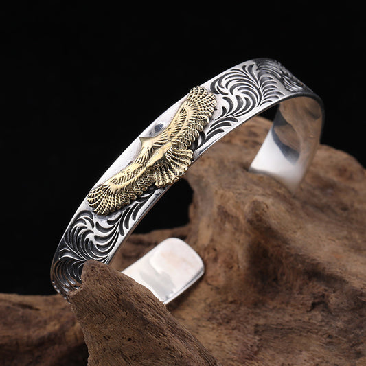 Eagle Arabesque Totem Cuff Bracelet