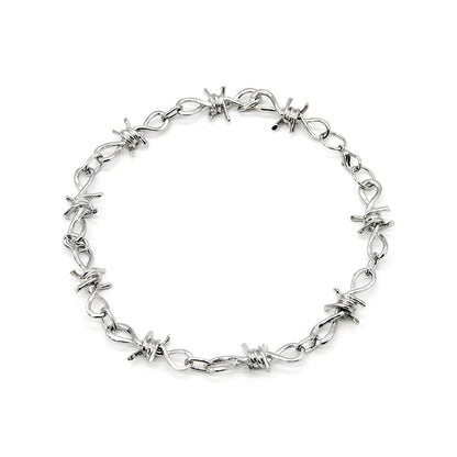 Thorns Barbed Wire Stainless Steel Necklace KPOP TikTok Style