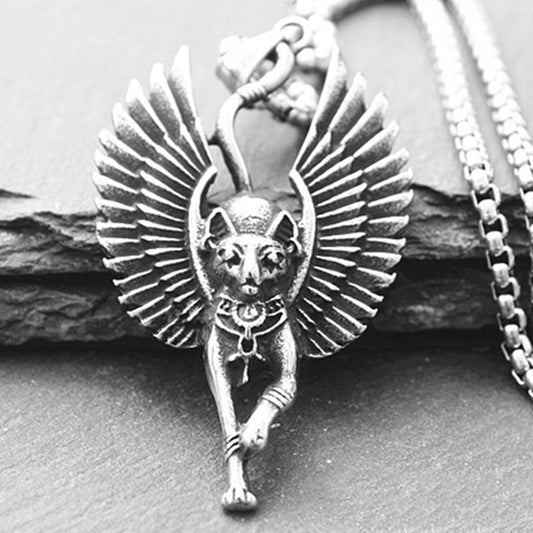 Ancient Egyptian Bastet Wiccan Amulet Egypt Cat Goddess Necklace
