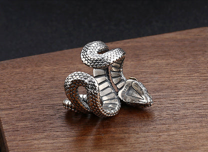Norse Mythology Jörmungandr Serpent Cuff Bracelet, Vikings Jewelry